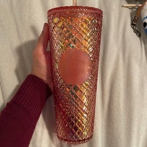 Super cute Starbucks pink /rose gold tumbler